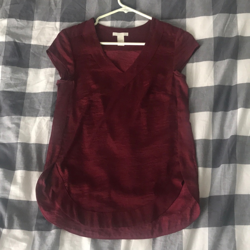 H&M Red V-Neck Top